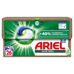 Boîte de lessive capsules Ariel 3en1 Pods à l’Aloe Vera – lavage efficace et parfum frais