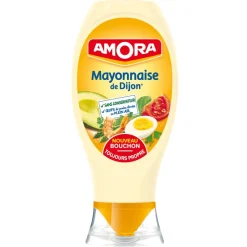 Pot de Mayonnaise de Dijon AMORA 415g – recette onctueuse et savoureuse en bocal
