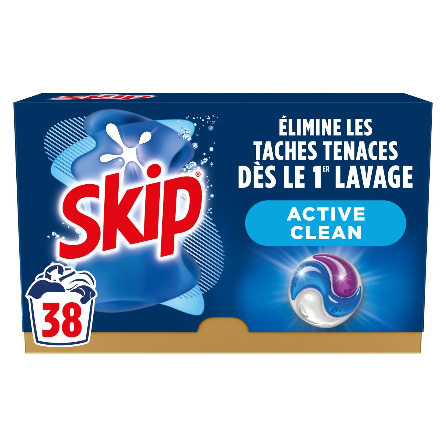 8720181248214.webp Pack de 38 capsules Skip Lessive 3-en-1 Active Clean