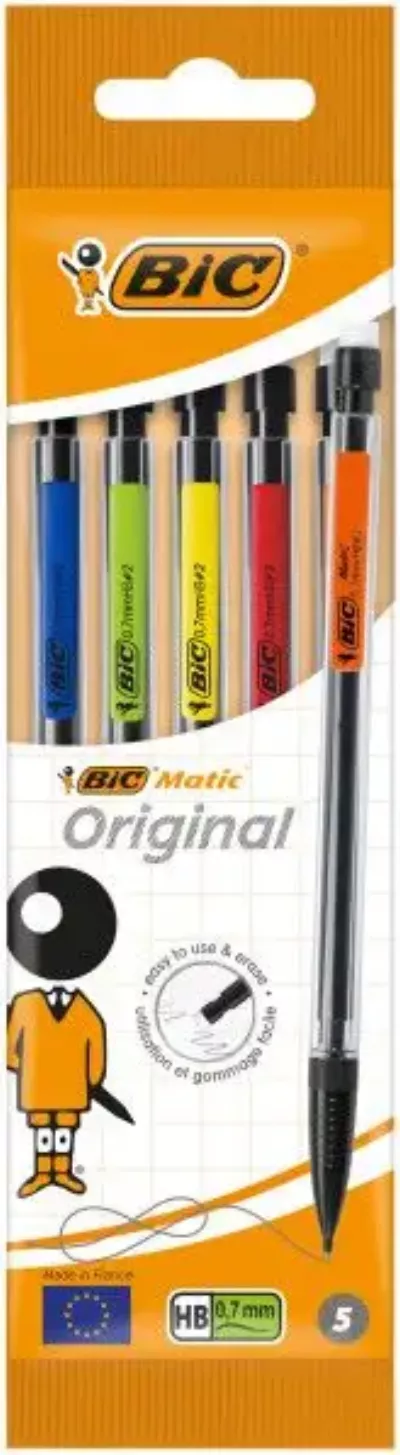 BIC – Surligneur Rose ✏️ Blister 5 Porte-mines Bic Mati