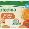 BLEDINA – Small Tomato Jars Rice Chicken 2×200g