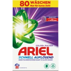 Boîte de lessive en poudre Ariel Alpine – Format 80 lavages pour un linge propre et frais