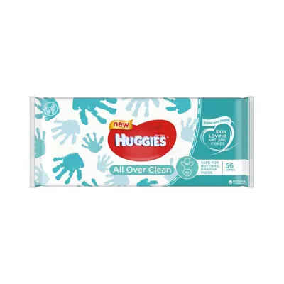 Lingettes all over clean x56 - HUGGIES Lingettes bébé multi-usages