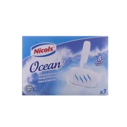 🚽 Nicols WC Block 48g x3 – Parfum Océan