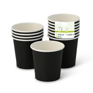 TABLEA – Gobelets en carton noir biodégradables