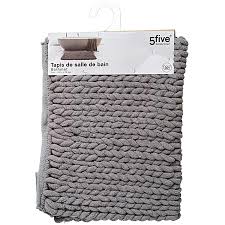 🛁 Tapis de Salle de Bain épais Uni Gris 50×75 cm – Five Simply Smart