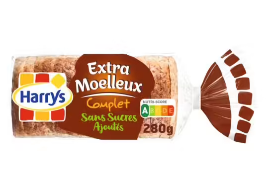 Pain de mie complet Harry's sans sucres ajoutés 280g