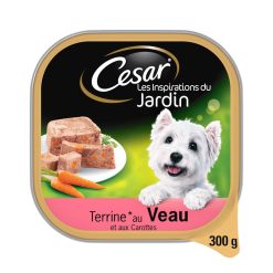 Pâtée chien veau carottes – boîte d’aliment humide pour chien