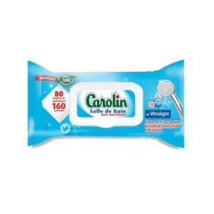 CAROLIN - Lingettes salle de bain anti bactérien vinaigre