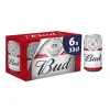 Pack de 6 bouteilles de bière blonde Bud 5° – 6x33cl – sur fond clair