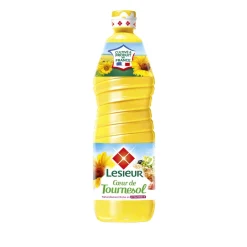 Huile de Tournesol Cœur 1L LESIEUR - Bouteille d'huile de tournesol bio
