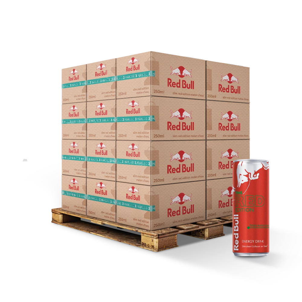 Red Bull Red Edition 250ml x24 – Boisson Énergisante aux Fruits Rouges Pack de 24 canettes slim 250ml Red Bull Red Edition – Boisson énergisante goût fruits rouges